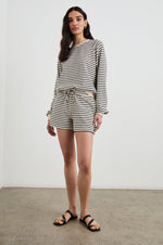 Load image into Gallery viewer, Teddy Short in Sailor Stripe Terry Towel
