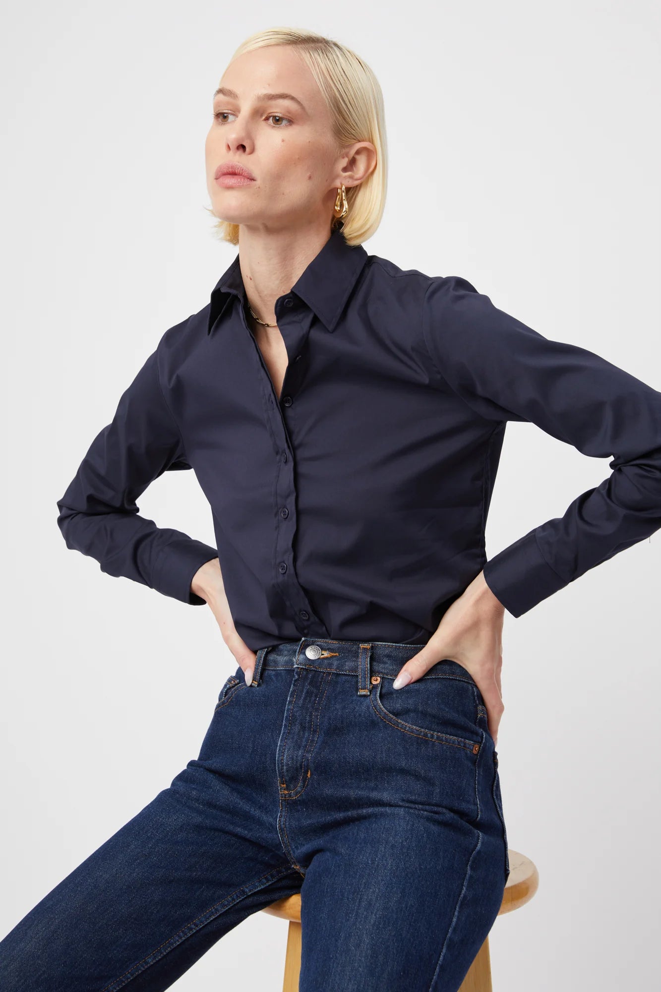 Essentials Icon Shirt in Dark Navy