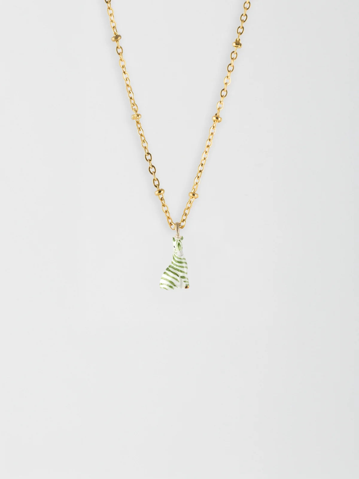 Green Zebra Necklace