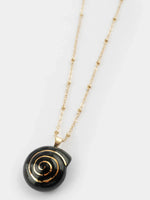 Load image into Gallery viewer, Black Snail Long Necklace
