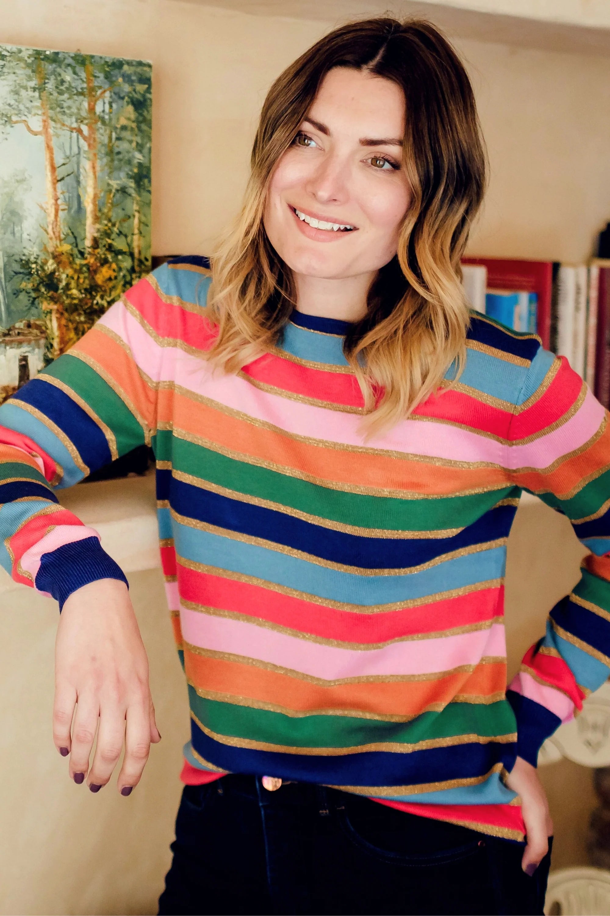 Astrid Jumper in Multi Rainbow Sparkle