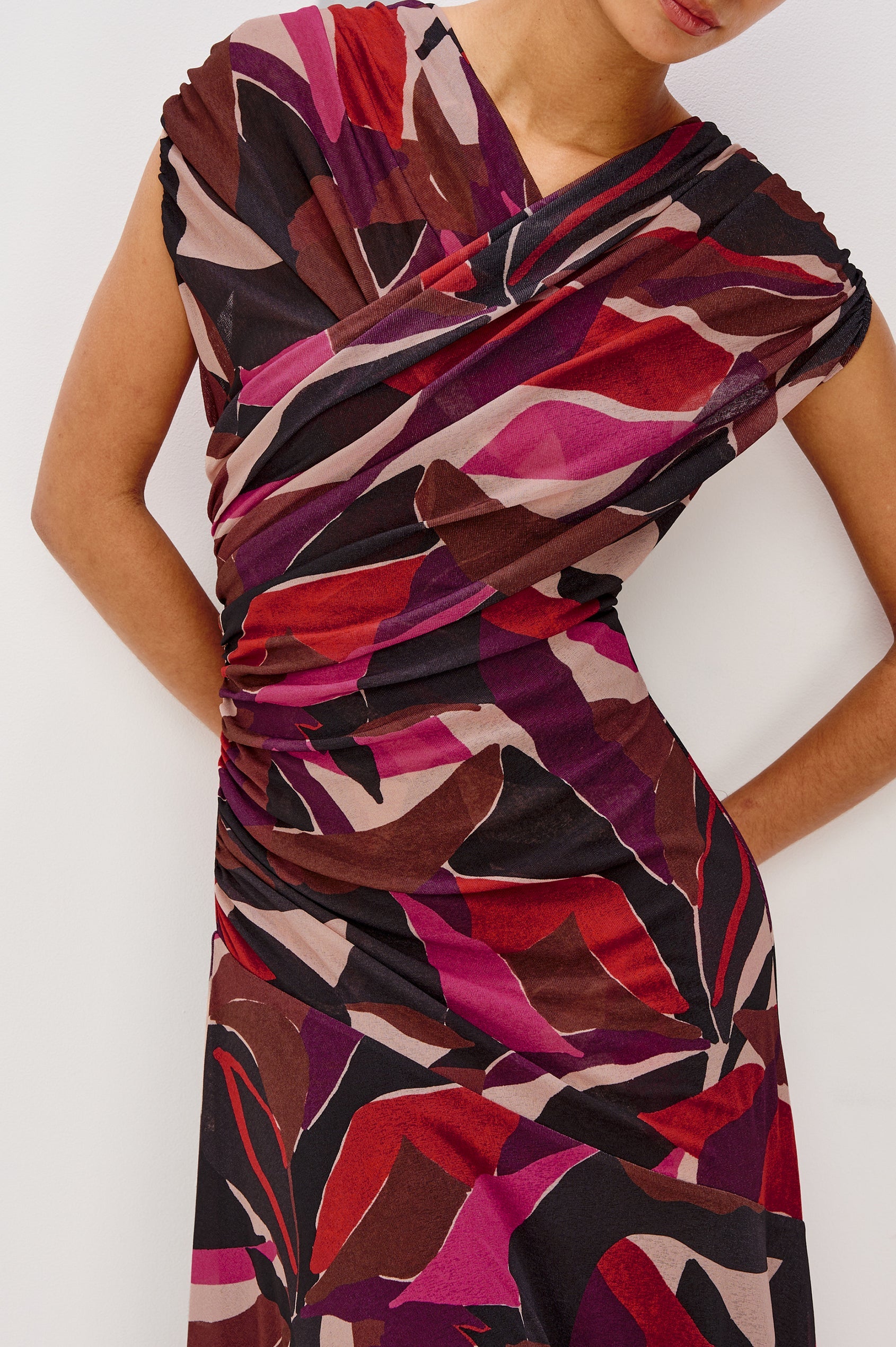 vanya purple dress Fashion Nova Vanya Draped Metallic Gown