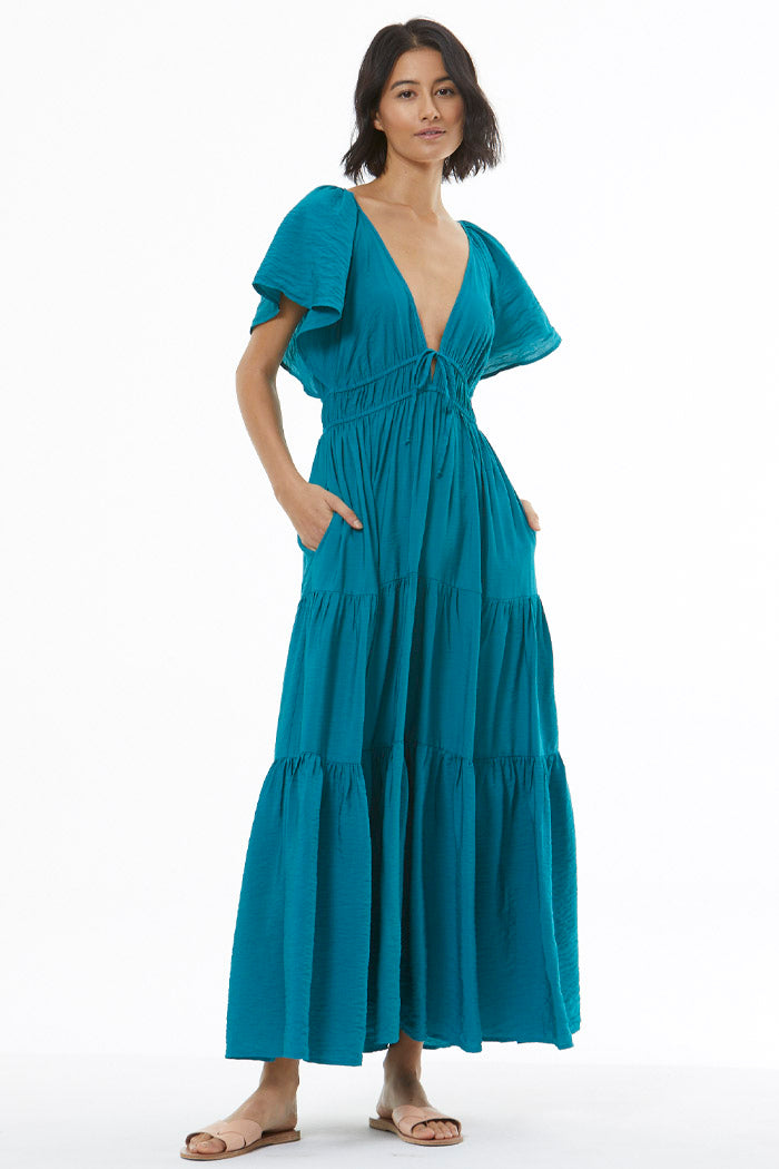 Mara Dress in Verdigris