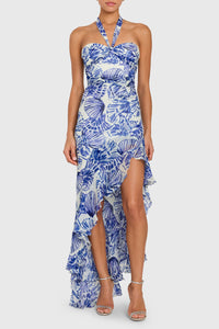 Marabou Dress in Shell Print