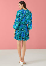 Load image into Gallery viewer, Vita Dress in Floral Pond Teal Multi
