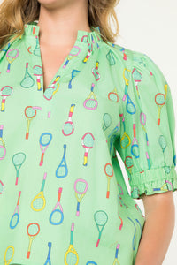 Racket Top in Lime