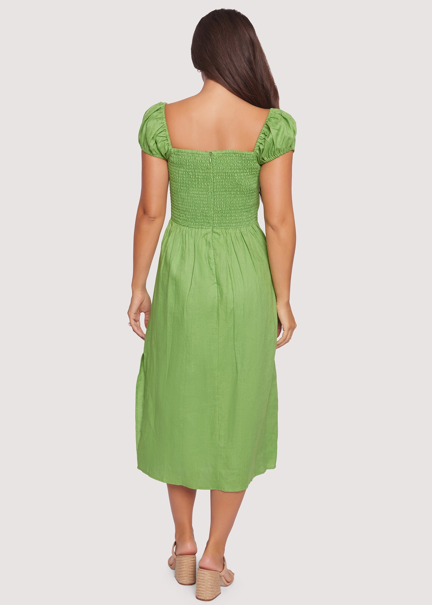 Elia Midi Dress in Green