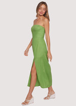 Load image into Gallery viewer, Elia Strapless Maxi Dress in Green
