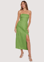 Load image into Gallery viewer, Elia Strapless Maxi Dress in Green
