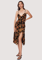 Load image into Gallery viewer, Cabin Hideaway Midi Dress in Black Floral

