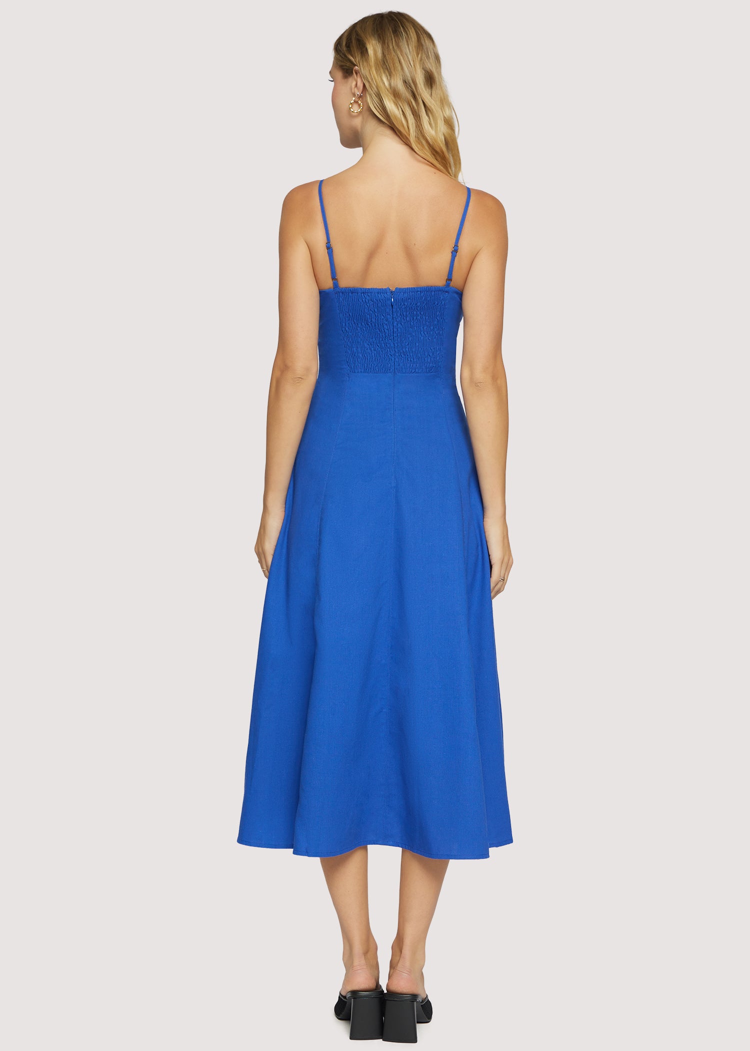 Coastal Tide Midi Dress in Royal Blue