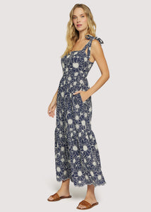 Zenith Bloom Maxi Dress in Blue Floral Multi