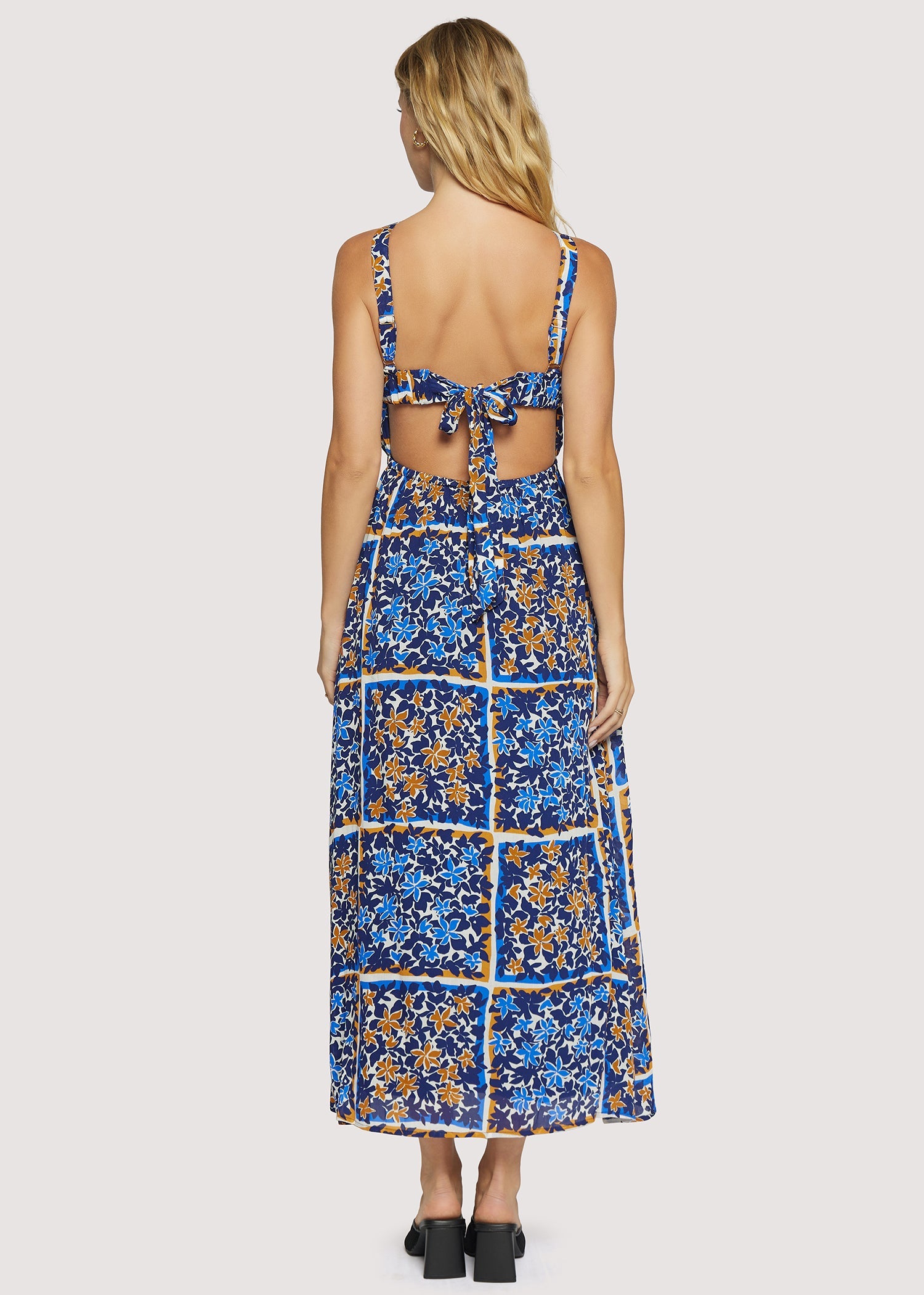 Sorrento Romance Maxi Dress in Blue Floral Multi