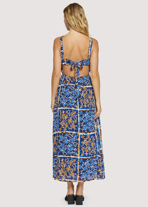 Sorrento Romance Maxi Dress in Blue Floral Multi