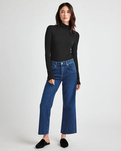 Bamboo Long Sleeve Turtleneck in Black
