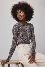 Load image into Gallery viewer, Leopard Bamboo Long Sleeve Tee in Leopard Print
