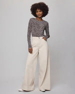 Load image into Gallery viewer, Leopard Bamboo Long Sleeve Tee in Leopard Print
