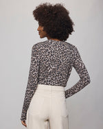 Load image into Gallery viewer, Leopard Bamboo Long Sleeve Tee in Leopard Print
