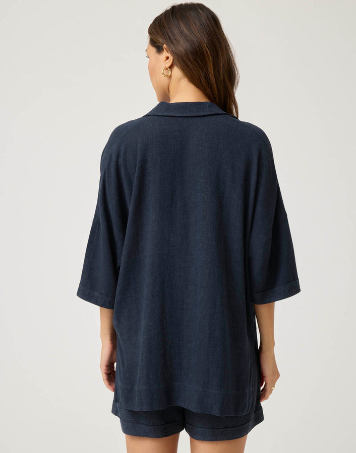 Coastal Top in Navy