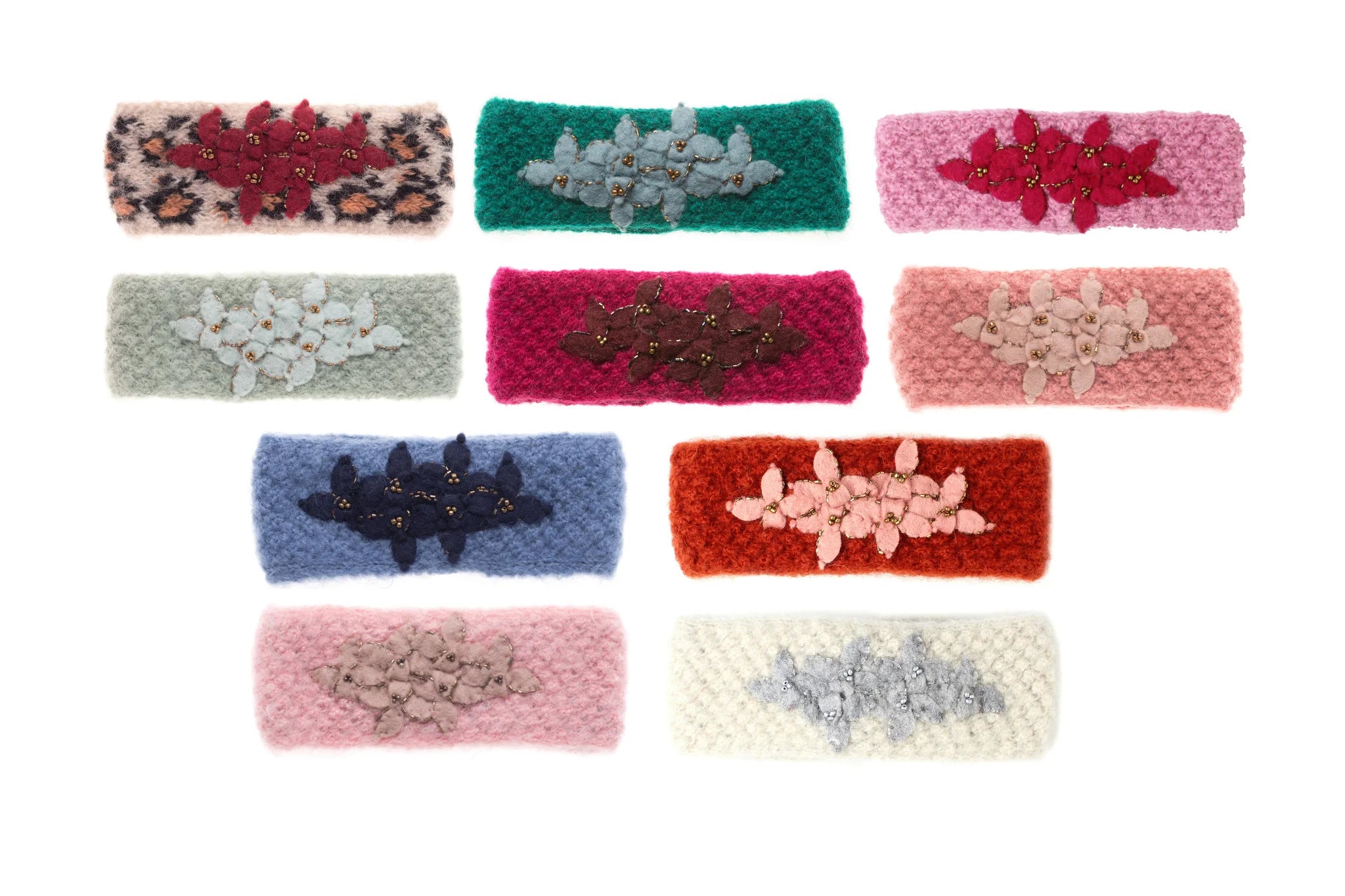 Felt Flower Headband in Emerald