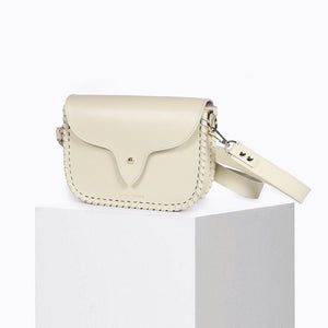 West Calf Leather Bag in Cream