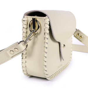 West Calf Leather Bag in Cream
