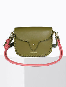 West Calf Leather Bag in Khaki