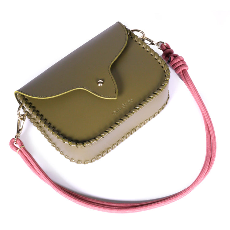 West Calf Leather Bag in Khaki
