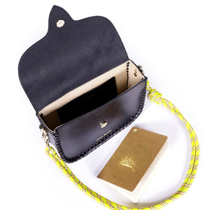West Calf Leather Bag in Black