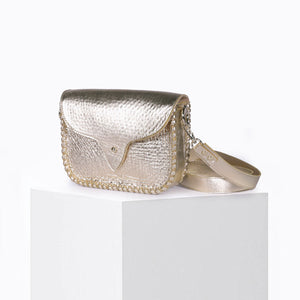 West Lamb Leather Bag in Gold