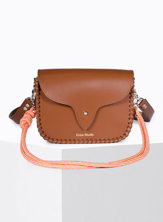 West Calf Leather Bag in Tan