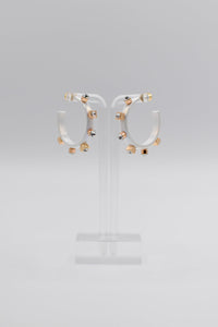 White Metal Hoop in Gold