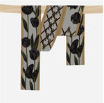 Load image into Gallery viewer, Tulip Trellis Skinny Scarf in Gray
