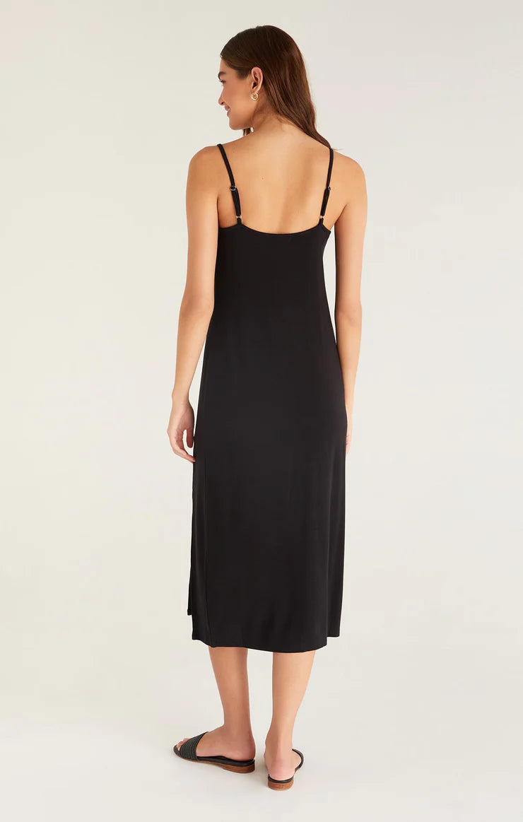 Cora Midi Dress in Black