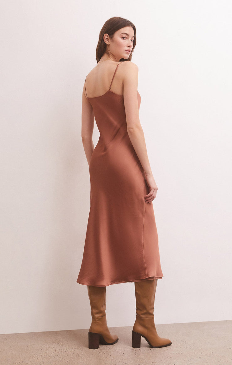 Lark Lux Sheen Slip Dress in Penny