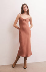 Load image into Gallery viewer, Lark Lux Sheen Slip Dress in Penny
