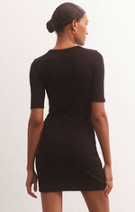 Load image into Gallery viewer, Carolina Half Sleeve Mini Dress in Black
