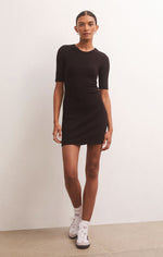 Load image into Gallery viewer, Carolina Half Sleeve Mini Dress in Black
