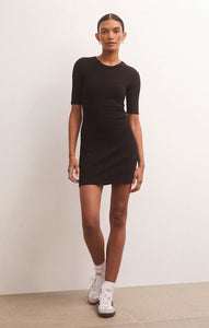 Carolina Half Sleeve Mini Dress in Black