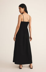 Load image into Gallery viewer, Bayside Linen Maxi Dress in Black
