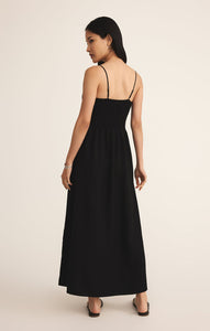 Bayside Linen Maxi Dress in Black