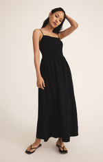 Load image into Gallery viewer, Bayside Linen Maxi Dress in Black
