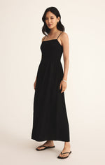 Load image into Gallery viewer, Bayside Linen Maxi Dress in Black
