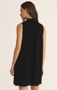 New Light Gauze Mini Dress in Black