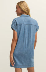 Load image into Gallery viewer, Napa Denim Mini Dress in Shoreline
