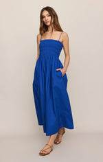 Load image into Gallery viewer, Cornelia Poplin Midi Dress in Nautical
