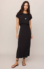 Load image into Gallery viewer, Anika Midi Dress in Black

