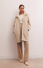 Load image into Gallery viewer, Connor Mohair Knit Coat in Whisper White
