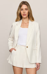 Load image into Gallery viewer, Evan Linen Blazer in Cloud
