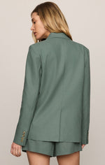 Load image into Gallery viewer, Evan Linen Blazer in Everglade
